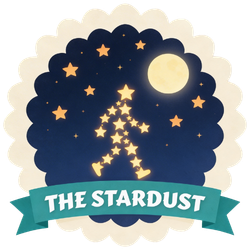 The Stardust badge — atoms forged in stars