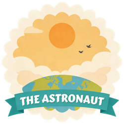 The Astronaut badge — riding a planet through space