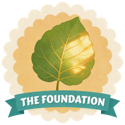 The Foundation badge — witnessing sunlight becoming life